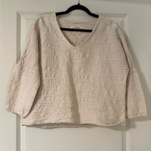 REI Cream Textured Women's Blouse